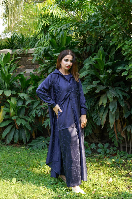 Printed Gown with Inner & Straight Bottom