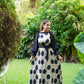 Polka Muse/Belted Balloon Sleeves Maxy