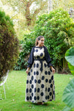 Polka Muse/Belted Balloon Sleeves Maxy