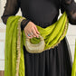 Black & Lime Green Festive Ensemble
