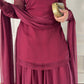 Maroon Chiffon Gharara Suit