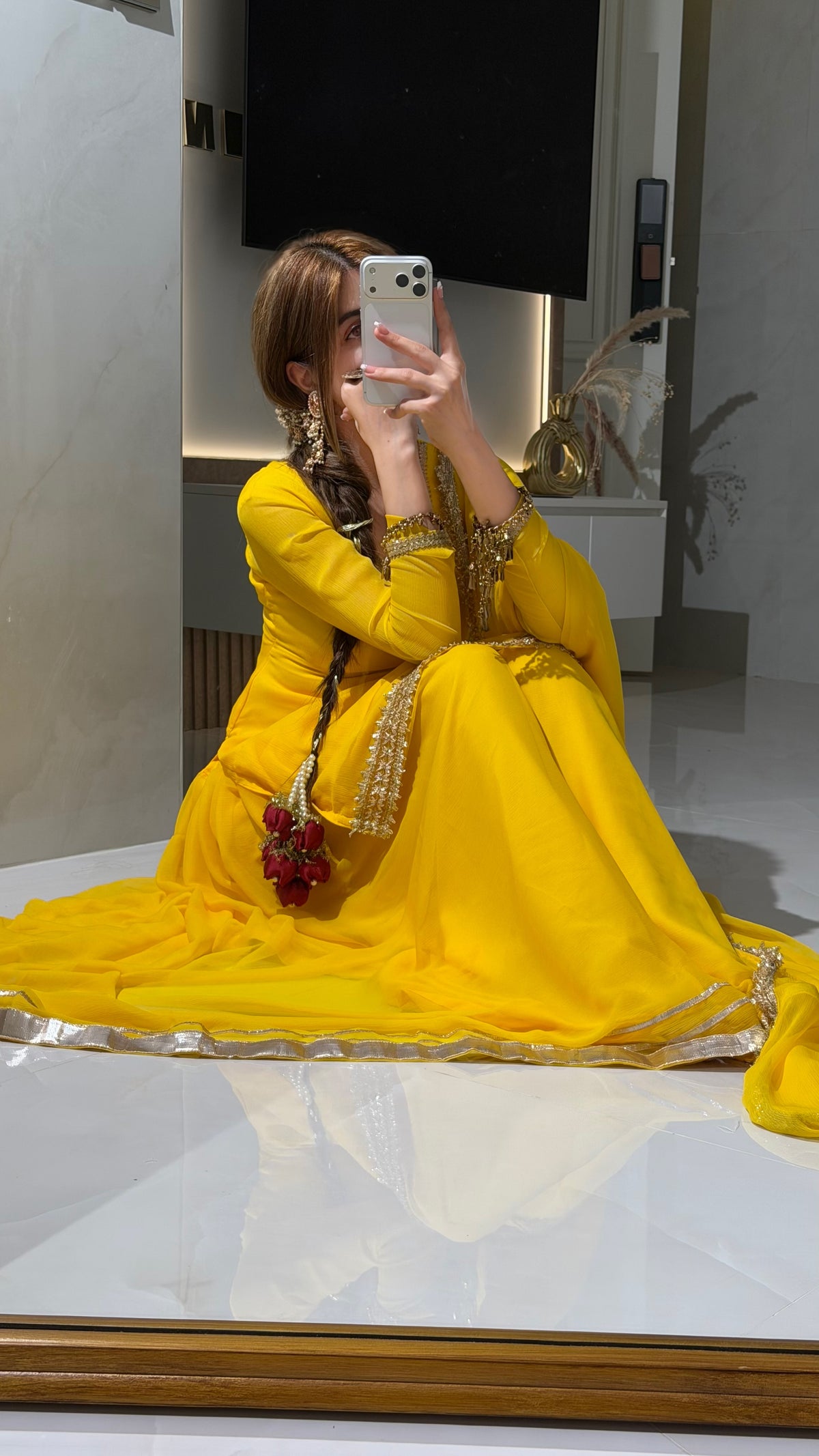 Sunshine Yellow Embroidered Lawn Suit