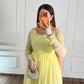 Pastel Yellow & Peach Festive Maxi