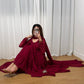 Maroon Embroidered Chiffon Sharara Set
