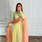 Pastel Yellow & Peach Festive Maxi