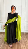 Black & Lime Green Festive Ensemble