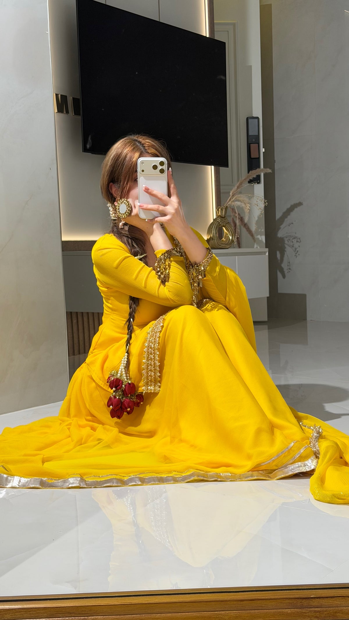 Sunshine Yellow Embroidered Lawn Suit