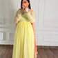 Pastel Yellow & Peach Festive Maxi