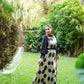 Polka Muse/Belted Balloon Sleeves Maxy